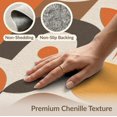 thumbnail image 6 of ODIKA 6'x9' Brown Orange Mid Century Modern Abstract Washable Area Rug Retro Geometric Pattern with 70s Flair for Dining Room, Under Table, Office Décor, Non-Slip Chair-Friendly, 6 of 7