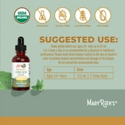 MaryRuths Organic Lemon Balm Leaf Liquid Extract Herbal Supplement Drops, 590 mg, Lemon Flavor, Vegan, Gluten-Free, Dairy-Free, Unisex, 1 fl oz