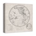 thumbnail image 2 of Creative Products Round World Map Distressed 16x16 Canvas Wall Art, 2 of 5