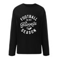 thumbnail image 4 of Wolfast Retro Women Print Tops Long Sleeve Comfortable Breathable Round-Neck Sweatshirt,Black,L, 4 of 5