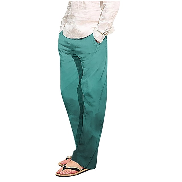 Pantalones de pijama largos de poliéster para hombre, informales, con estampado a cuadros, holgados y deportivos.