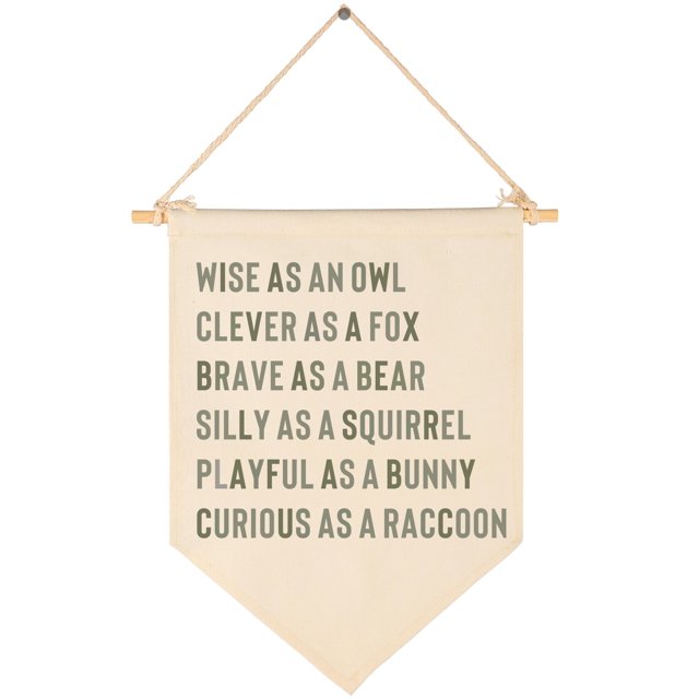Wise As An Owl-Woodland Animals-Citas Inspiradoras, Regalo Para Bebés, Niños, Niñas, Niños, Lona Colgante, Banderín, Decoración De Pared, Regalos Para Aula, Guardería, Hogar, Escuela, Habitación De Be