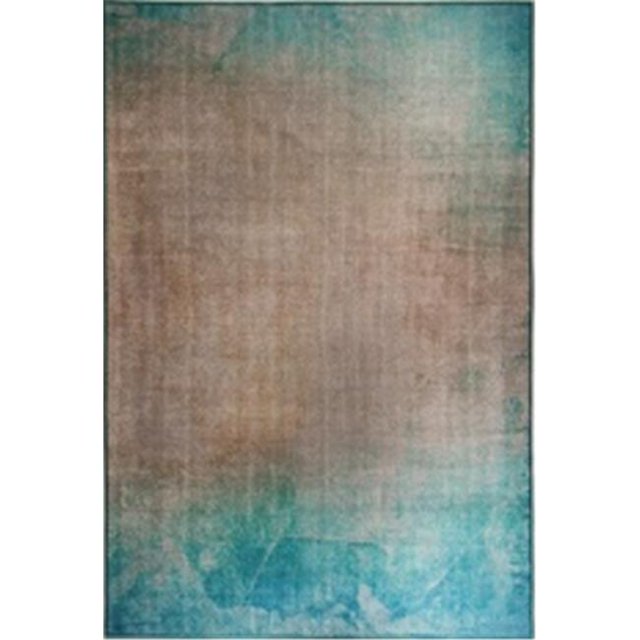 Dynamic Rugs IL698874580 Illusion Tapis &44; Turquoise & Beige - 5. 3 x 7,7 Po.