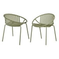 thumbnail image 3 of Christopher Knight Home Modern Stackable Patio Dining Chairs, Metal Legs and Plastic Backrest, Green, Set of 2, 3 of 9