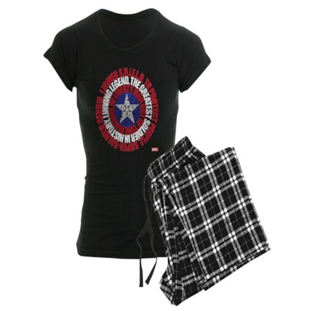 

CafePress - Captain America Word Shield - Women s Dark Pajamas