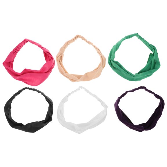 Clispeed 6Pcs Hair Scarf Kerchiefs Elastic Assorted Color for Parties and Travel