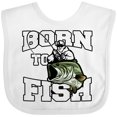 thumbnail image 3 of Inktastic Born to Fish Boys or Girls Baby Bib, 3 of 4