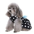 thumbnail image 3 of Chien Robe d'Été Sweetie Blanc Points Modèle Robes Vêtements avec Bowknot Robe Sans Manches Cool pour Chien Chien Chat, 3 of 7