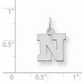 thumbnail image 2 of Beautiful Sterling Silver Rhodium-plated Small Block Initial N Charm, 2 of 2