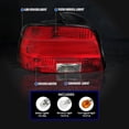 thumbnail image 5 of Spec-D Tuning Red LED Bar Tail Lights Compatible with 2001-2003 BMW E39 5-Series 4-Door Sedan, Left + Right Pair Assembly, 5 of 8