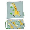 Snackie & Munchie Set, Reusable sandwich and snack bag, Giraffe