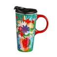 thumbnail image 3 of Ceramic Perfect Travel Cup, 17oz, w/ Gift Box, Flowers in Vase, 3 of 3