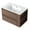 Brown Oak, variant on 30" Wall Mounted Bathroom Vanity with Gel Sink and Side Shelf, Waterproof Bathroom Storage Cabinet with Adjustable Shelf