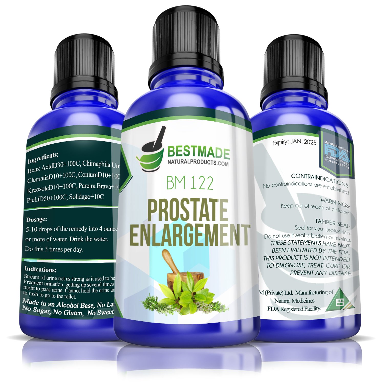Bestmade Natural Products BM 122 Prostate Enlargement Easy to Take