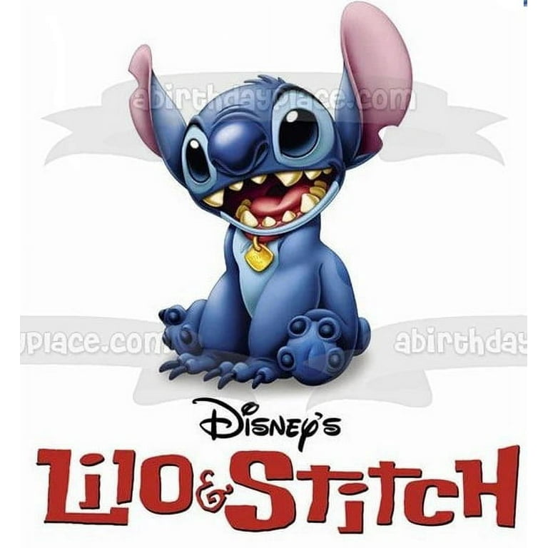 Disney Lilo and Stitch Stitch Smiling Edible Cake Topper Image ABPID11060 