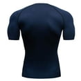 thumbnail image 3 of ANINEO Men Sports Fitness Short Sleeve T Shirt Tights Outdoor Base Quick Drying Breathable Elastic Running Training Clothing Solid Color Stylish Male T-Shirts, 3 of 3