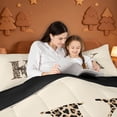 thumbnail image 5 of meiyoeat personalized Cheetah Monogrammed K 7 Pieces Full Size Bedding Sets,Cute Coquette Leopard Bow Full Size Bed in a Bag,Black Reversible, 5 of 7