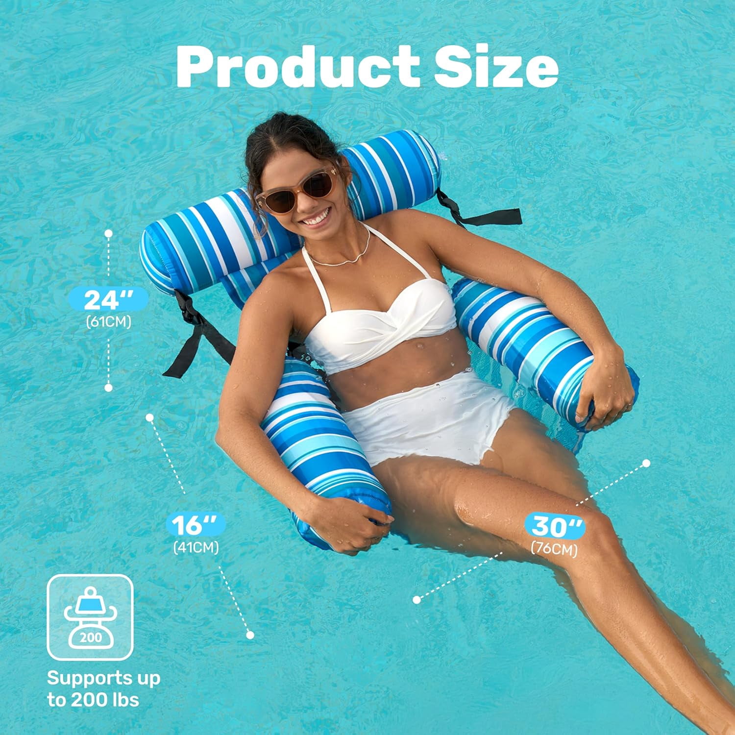 Inflatable Pool Floats Adult,2 Packs Floating Lounge Chairs,Blow up Pool Noodles for Adult Heavy Duty,Floating Chair for Party Summer Water Beach Lake Fun