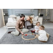 Lochas Soft Rug Indoor Modern Area Rugs for Living Room Bedroom Carpet Home Decor,4'x5.3',Gray