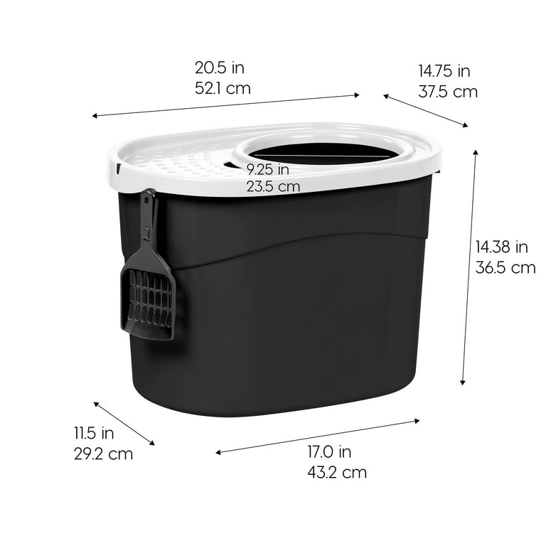 Large Top Entry Cat Litter Box with Litter Catching Lid & Scoop photo 7