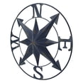 thumbnail image 4 of 24 Inch Distressed Blue Galvanized Metal Compass Rose Wall Hanging Home Decor, 4 of 5
