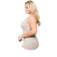thumbnail image 2 of Women's Long Camisole Spaghetti Strap Seamless Tank Top, Light Taupe, Plus Size, 2 of 7