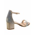 thumbnail image 2 of Nataly-10 Open Toe Rhinestone Ankle Strap Buckle Low Chunky Heels Causal Sandals Shoes (Champagne, 6), 2 of 2