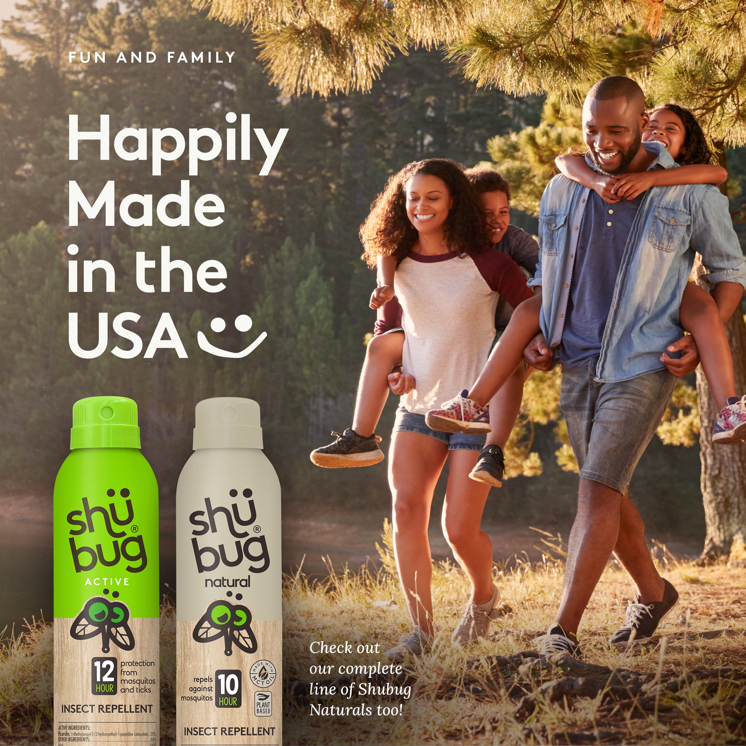 Shubug Active Bug Spray, Deet Free Mosquito Repellent, Picaridin, 5 oz. 360 Spray