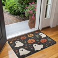 thumbnail image 2 of Halloween Pumpkin Ghost Non Slip Washable Door Mat Pumpkin Spooky Doormat Funny Outdoor Inside Floor Rugs Crystal Velvet 30x17 Inches, 2 of 7