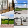 thumbnail image 2 of Wisewang Stair Rope Railing Posts, Stainless Adjustable Top Posts, Installation, Sturdy And Suitable For Areas, Living Outdoor Black, 2 of 6