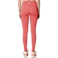 thumbnail image 2 of Made by Johnny Women's Peached Front Seamless Leggings with Inner Pocket Full-Length Yoga Pants XS CORAL, 2 of 6