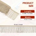 thumbnail image 2 of Uxcell Fringe Trim, Yards in Curtain Fringe Trim Tassel Fabric Sofa Light Beige 3.94", 2 of 6