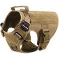 thumbnail image 2 of GHSDFBB Tactical Dog Harness Military Working Harnesses with Handle 2X Metal Buckle, Adjustable No Pull Service Vest with Molle & Loop Panels for Medium Large Dogs Training Walking Hunting, 2 of 7