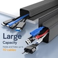 thumbnail image 6 of LazySpin 4 Pack Cord Organizers for Desks, 62.8in Cable Management Under Desk Self Adhesive, Black, 6 of 9