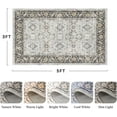 thumbnail image 2 of Rugs for Living Room Area Rug Carpet x Vintage Living Room Rugs for Bedrooms Machine Washable Rug for Dining Room Nusery Floral Distressed Grey Rug, 2 of 7