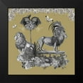 thumbnail image 2 of Fab Funky 15x15 Black Modern Framed Museum Art Print Titled - Livoris Feritas Lion Design, Square, 2 of 5