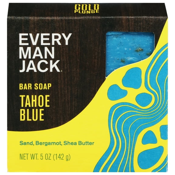 Every Man Jack Bar Soap, Tahoe Blue, 5 oz (142 g)