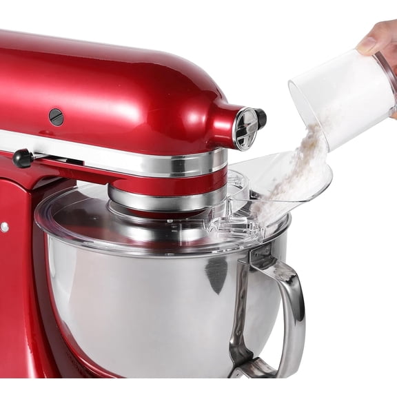 Pouring Shield for KitchenAid 4.5-5 Quart Tilt-Head Stand Mixers, Splash Guard with Removable Pour Spout, Fits Stainless Steel, Glass & Ceramic Mixer Bowls