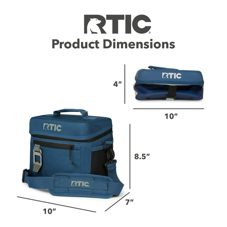 RTIC ソフトパック 8 NAVY ブルー/グレー RTIC Lightweight 8 Can Everyday Cooler with Insulated