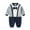 Gray, variant on Diufon Baby Boys Gentleman Romper Newborn Infant Cotton Long Sleeve Crewneck Button Down Jumpsuit with Bow Tie