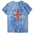 thumbnail image 4 of Puntoco Camiseta de mujer Camisetas Cuello redondo Camiseta de manga corta Camiseta con estampado de letras Tie-Dye Camiseta tops Blusa Regalo para mujer Puntoco Puntoco-2416, 4 of 4