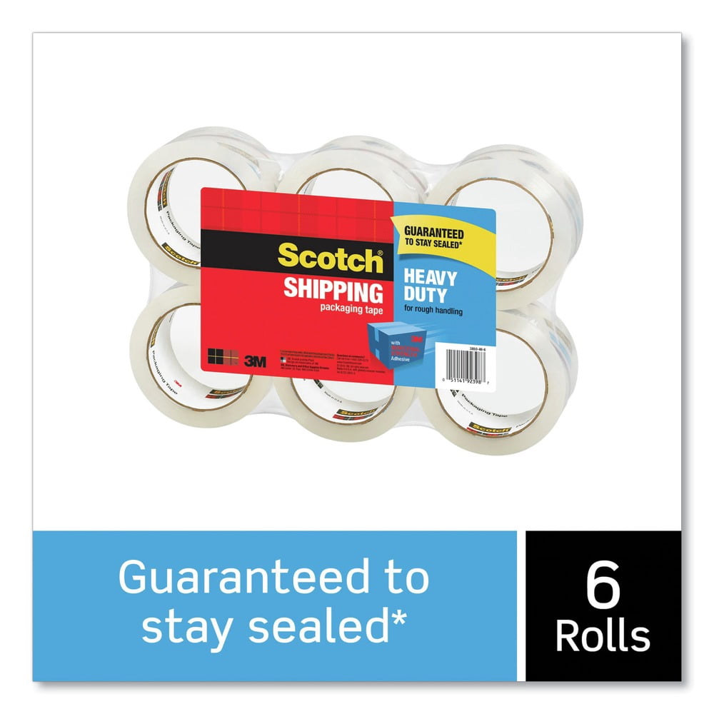 1.88 in. x 54.6 Yards 3850 Heavy-Duty 3 in. Core Packaging Tape - Clear (36/Carton)