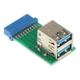 thumbnail image 3 of Adaptador Hembra USB 3.0 Baoblaze de 2 puertos a 20 Pines, Azul, 3 piezas, 3 of 7