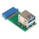 thumbnail image 3 of Adaptador USB 3.0 A hembra Hugo 2 puertos a 20 pines 2 piezas, 3 of 7