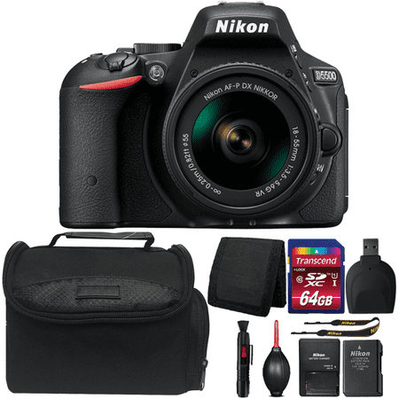 Nikon D5500 24.2MP Digital SLR Camera with 18-55mm Lens and Top Accessory (Best Accessories For Nikon D5500)