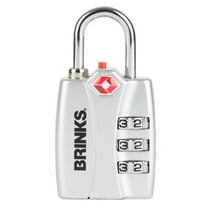 Brinks, 30mm Steel Combination TSA Indicator Padlock with Hardened Shackle