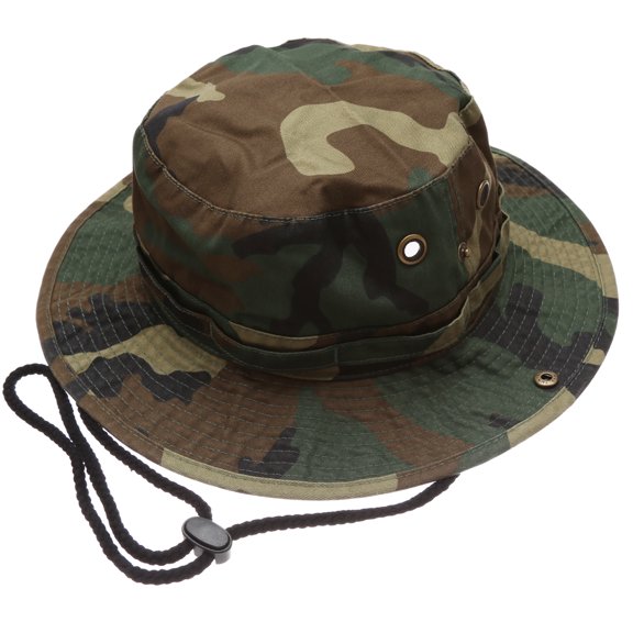 Summer Outdoor Boonie Hunting Fishing Safari Bucket Sun Hat with adjustable strap