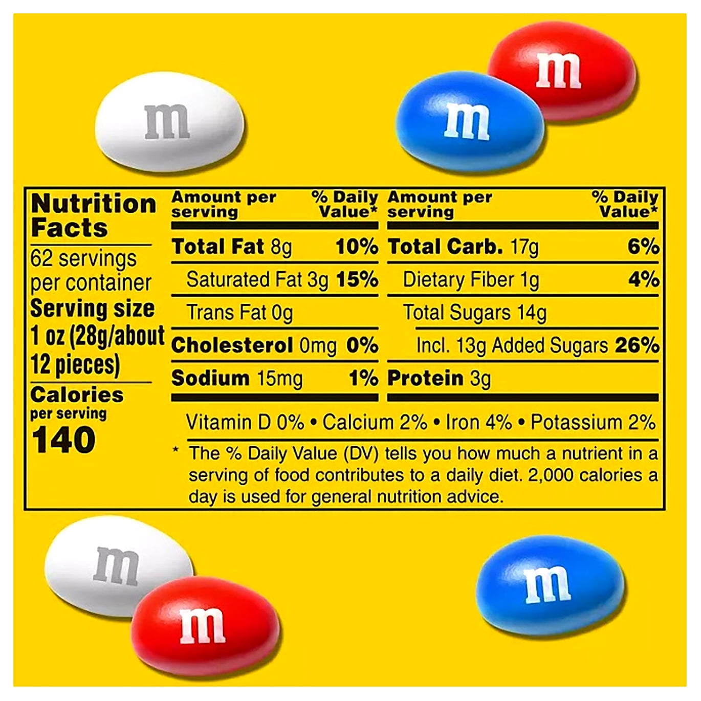 M&M'S Red, White & Blue Patriotic Peanut Chocolate Candy Limited Edition Jar (62 oz.)