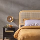 Walker Edison Boho Rattan-Panel King Platform Bedframe, Natural ...