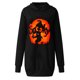 thumbnail image 4 of Vestido tipo sudadera con capucha y bolsillo de longitud media con estampado de Halloween para mujer Fridja  nbo4432, 4 of 5